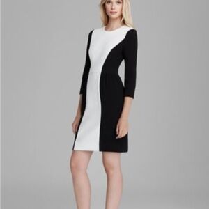 Kate Spade Black and White Long Sleeve Dress